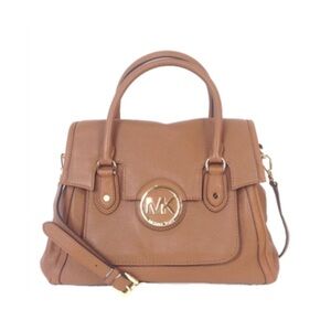 Michael Kors Margo tan leather satchel bag